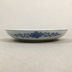 Japanese Porcelain Small Plate Vtg Kozara Blue White Sometsuke Flower PP341