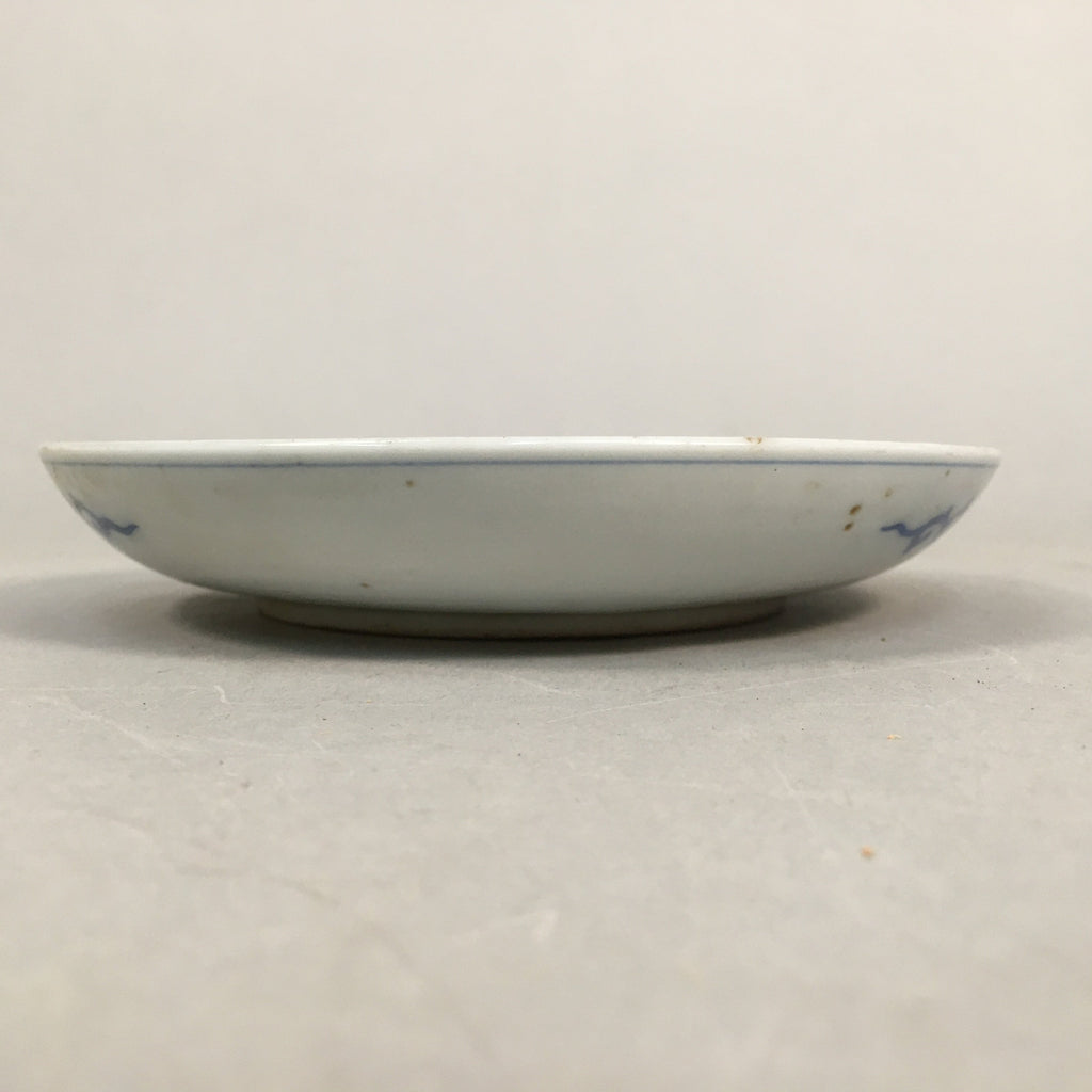 Japanese Porcelain Small Plate Vtg Kozara Blue White Sometsuke Flower PP341