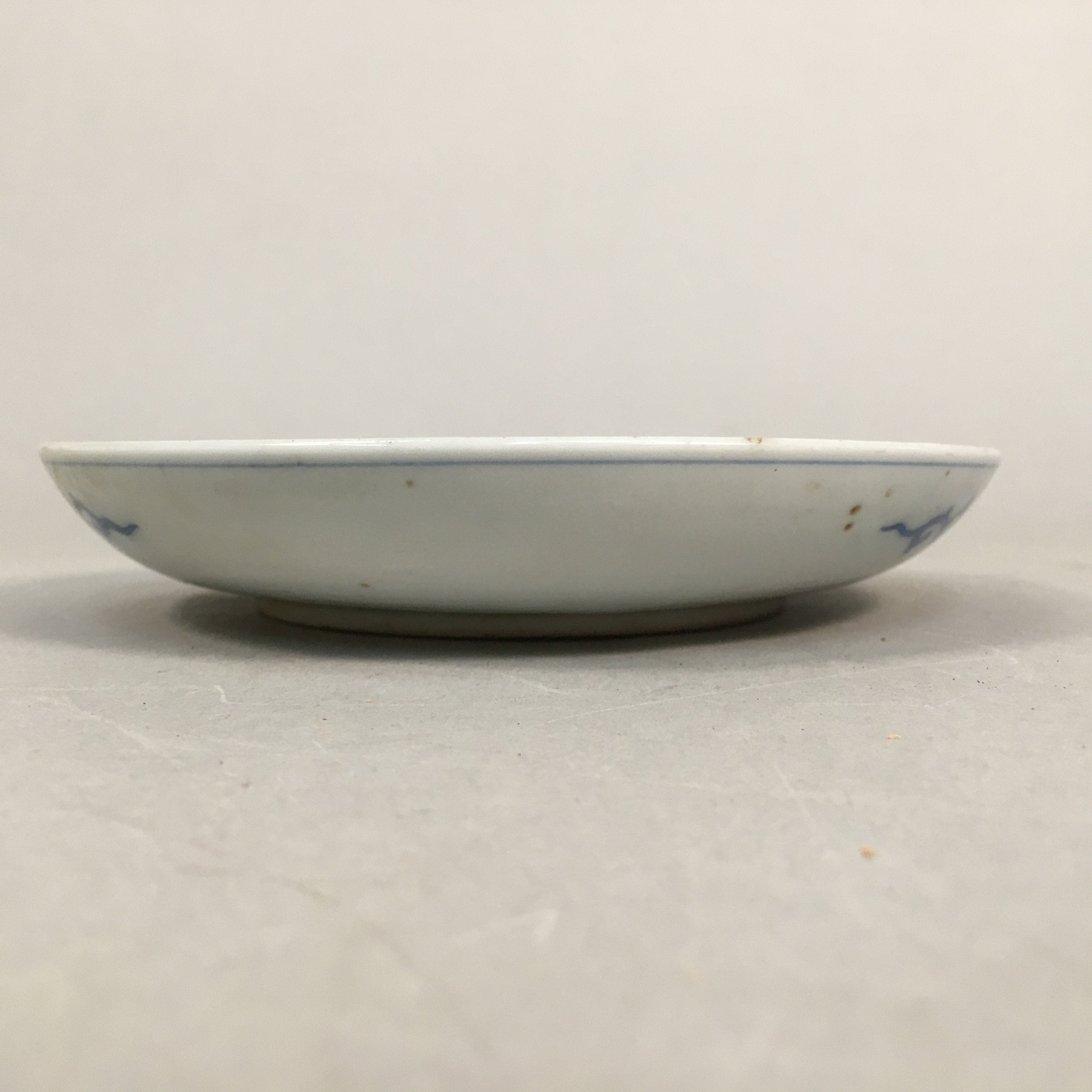 Japanese Porcelain Small Plate Vtg Kozara Blue White Sometsuke Flower PP341