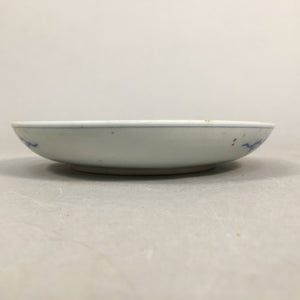 Japanese Porcelain Small Plate Vtg Kozara Blue White Sometsuke Flower PP341