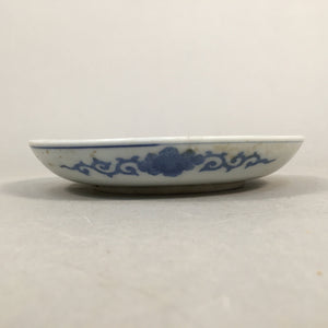 Japanese Porcelain Small Plate Vtg Kozara Blue White Sometsuke Flower PP341