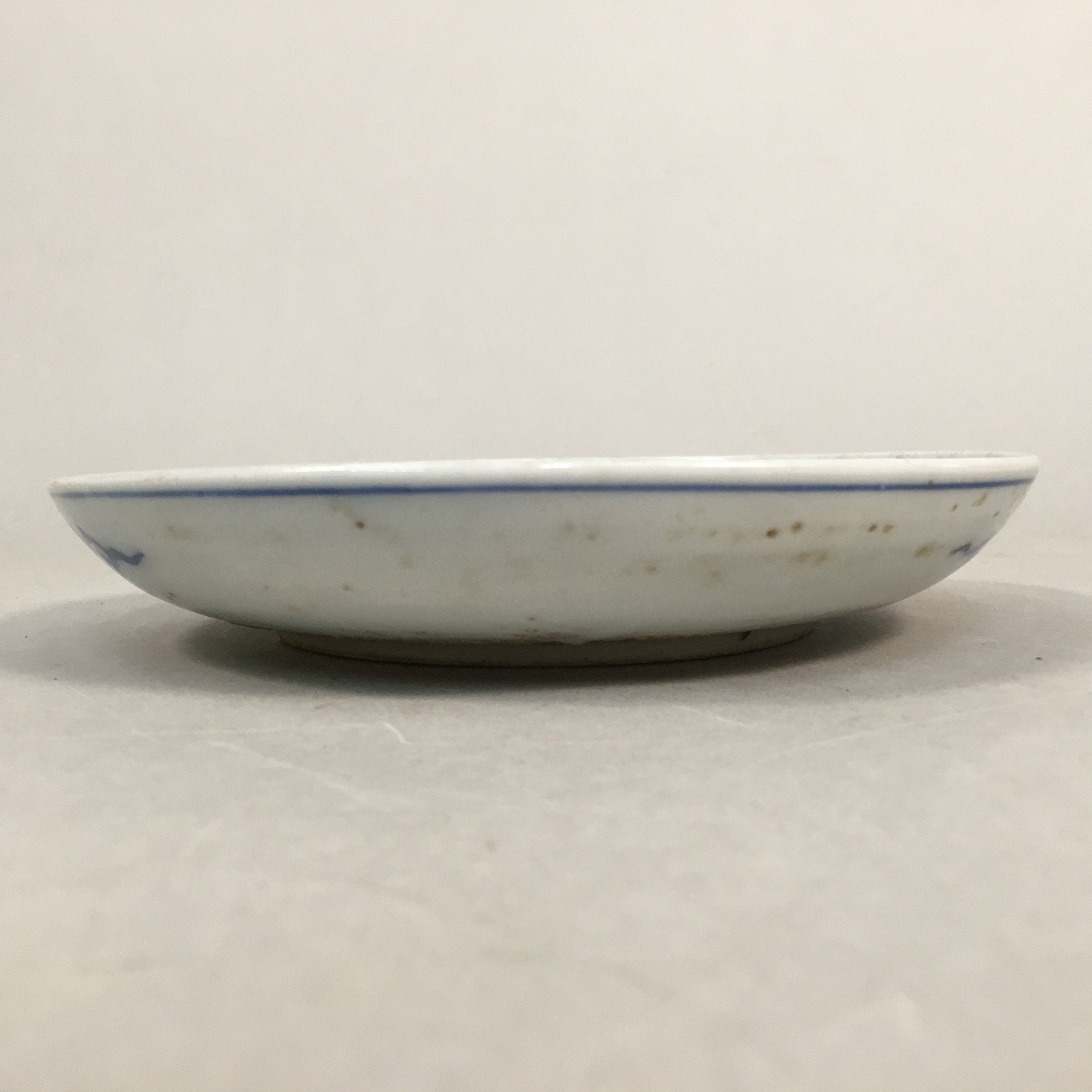 Japanese Porcelain Small Plate Vtg Kozara Blue White Sometsuke Flower PP341