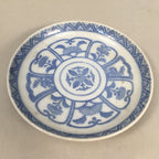 Japanese Porcelain Small Plate Vtg Kozara Blue White Sometsuke Flower PP341