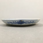 Japanese Porcelain Small Plate Vtg Kozara Blue White Sometsuke Flower PP342