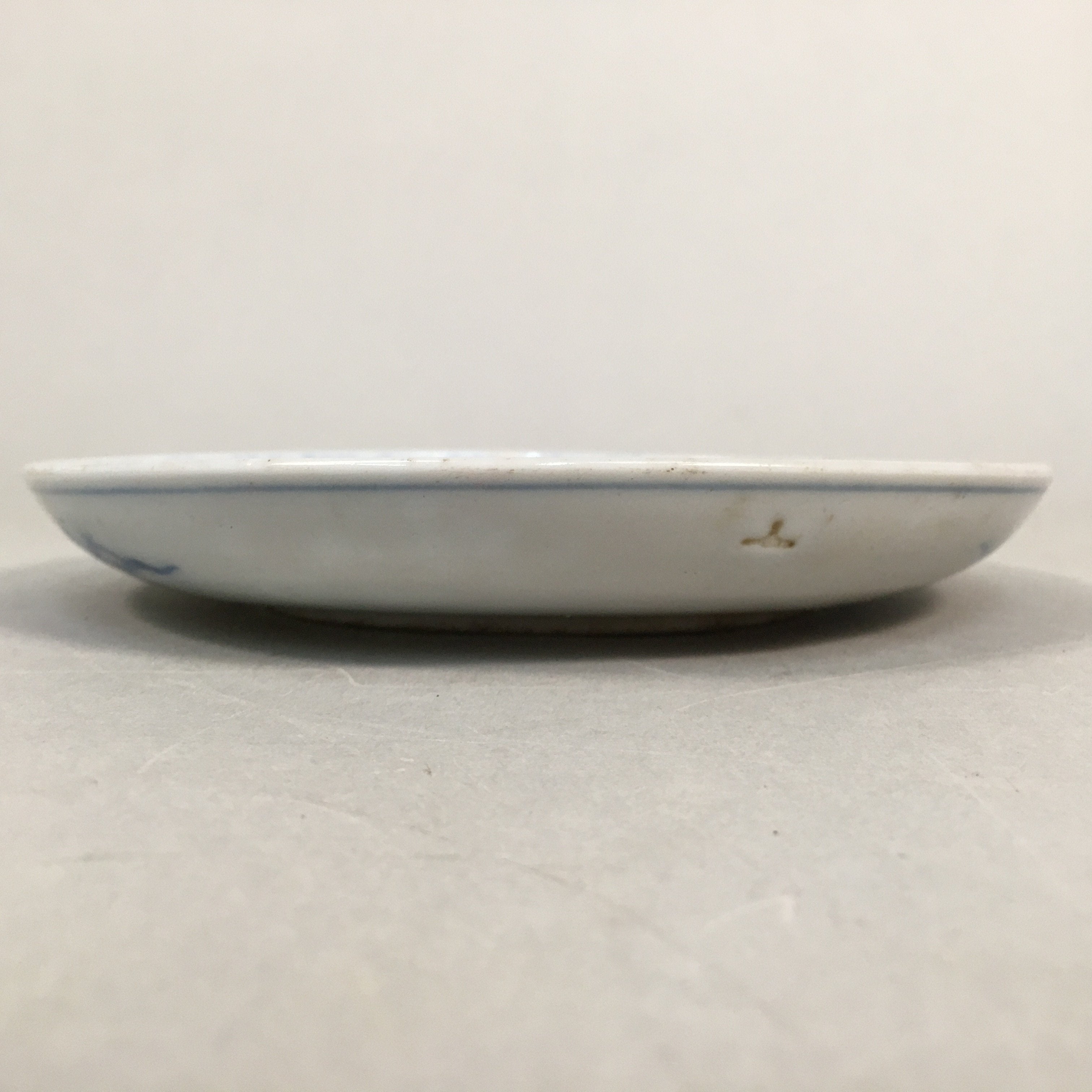 Japanese Porcelain Small Plate Vtg Kozara Blue White Sometsuke Flower PP343