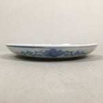 Japanese Porcelain Small Plate Vtg Kozara Blue White Sometsuke Flower PP343