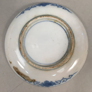 Japanese Porcelain Small Plate Vtg Kozara Blue White Sometsuke Flower PP343