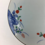 Japanese Porcelain Small Plate Vtg Kozara Blue White Sometsuke Flower QT109