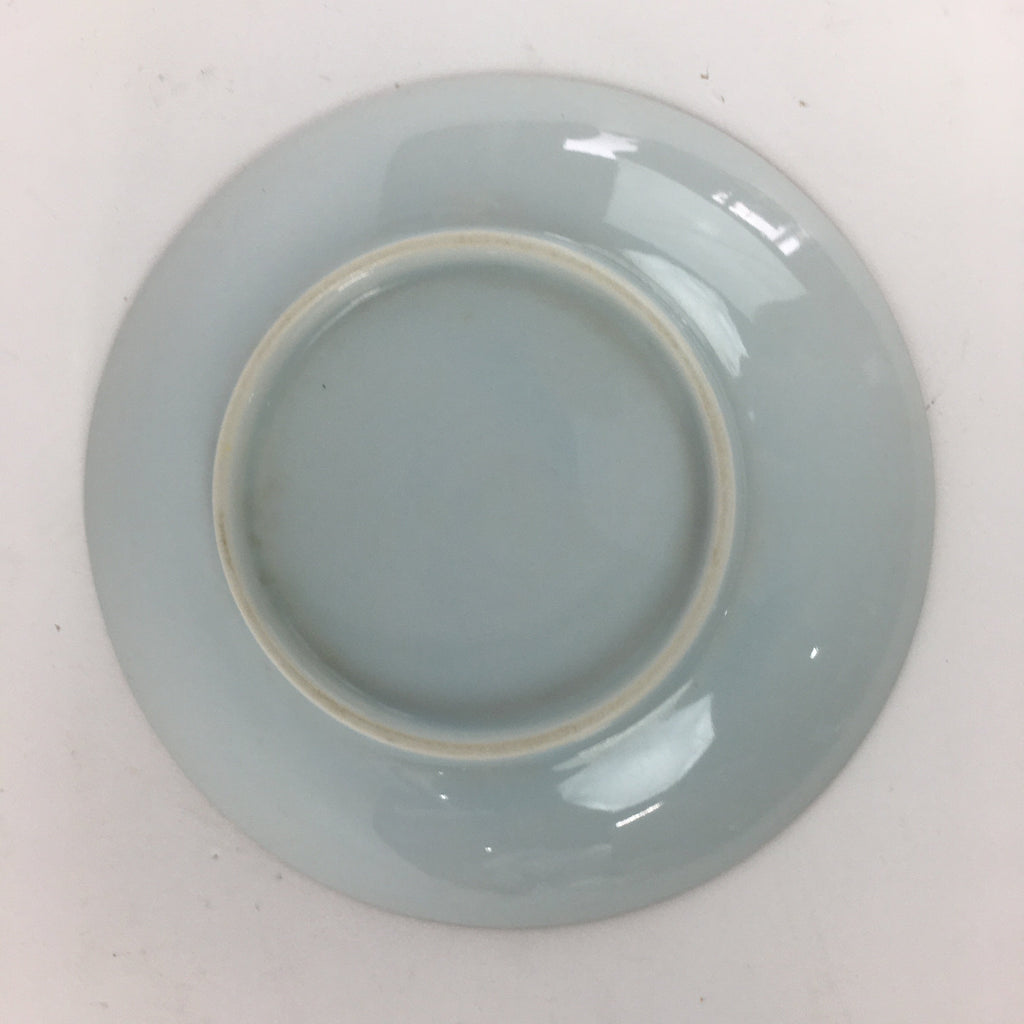 Japanese Porcelain Small Plate Vtg Kozara Blue White Sometsuke Flower QT109