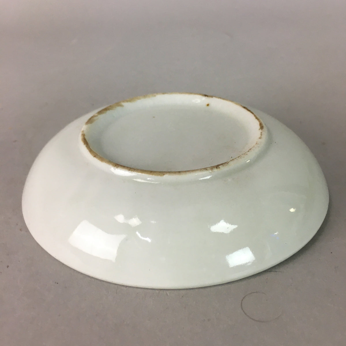 Japanese Porcelain Small Plate Vtg Kozara Floral Petal Green White PP108