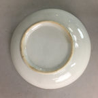 Japanese Porcelain Small Plate Vtg Kozara Floral Petal Green White PP109