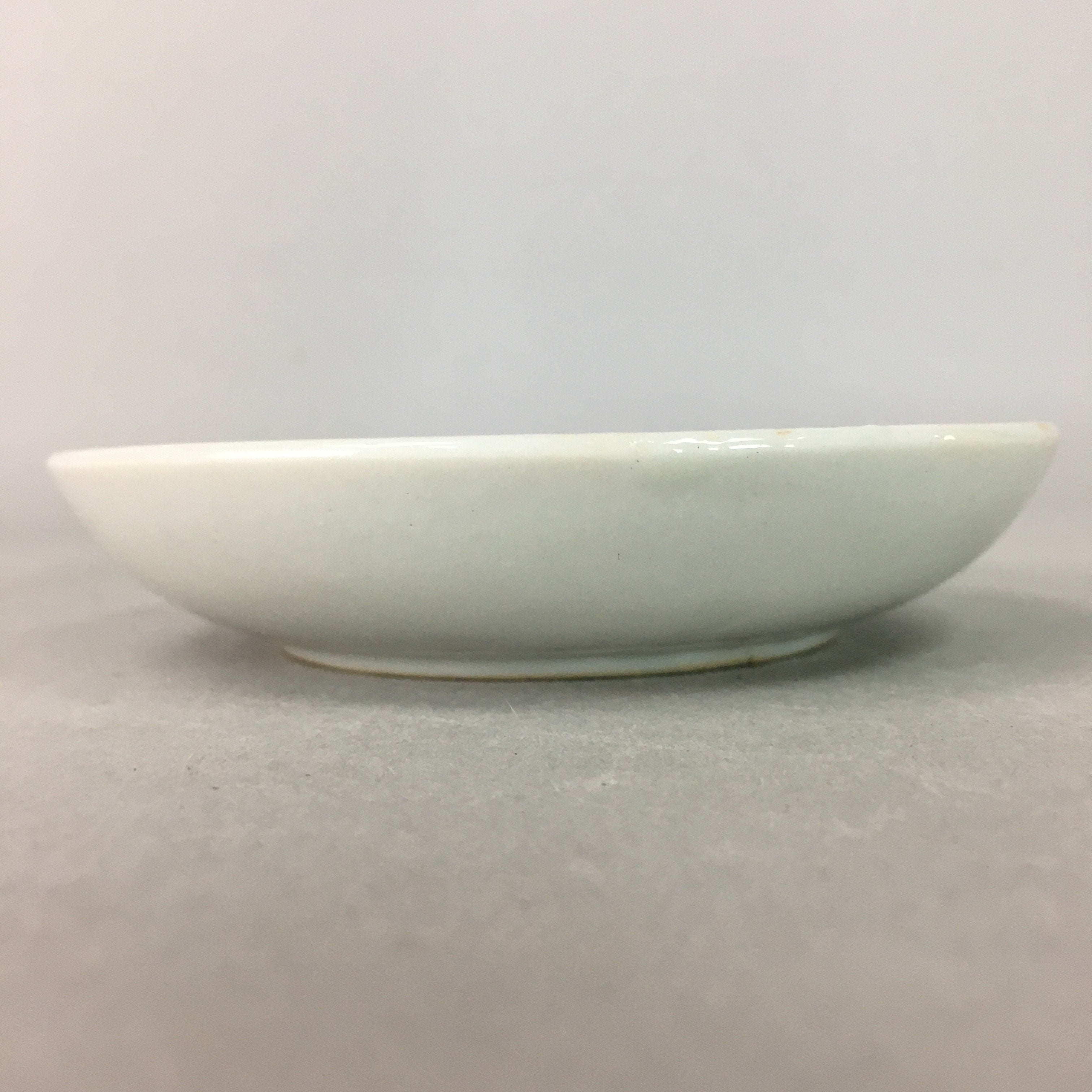 Japanese Porcelain Small Plate Vtg Kozara Floral Petal Green White PP109