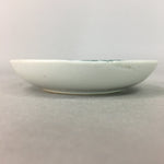 Japanese Porcelain Small Plate Vtg Kozara Floral Petal Green White PP109