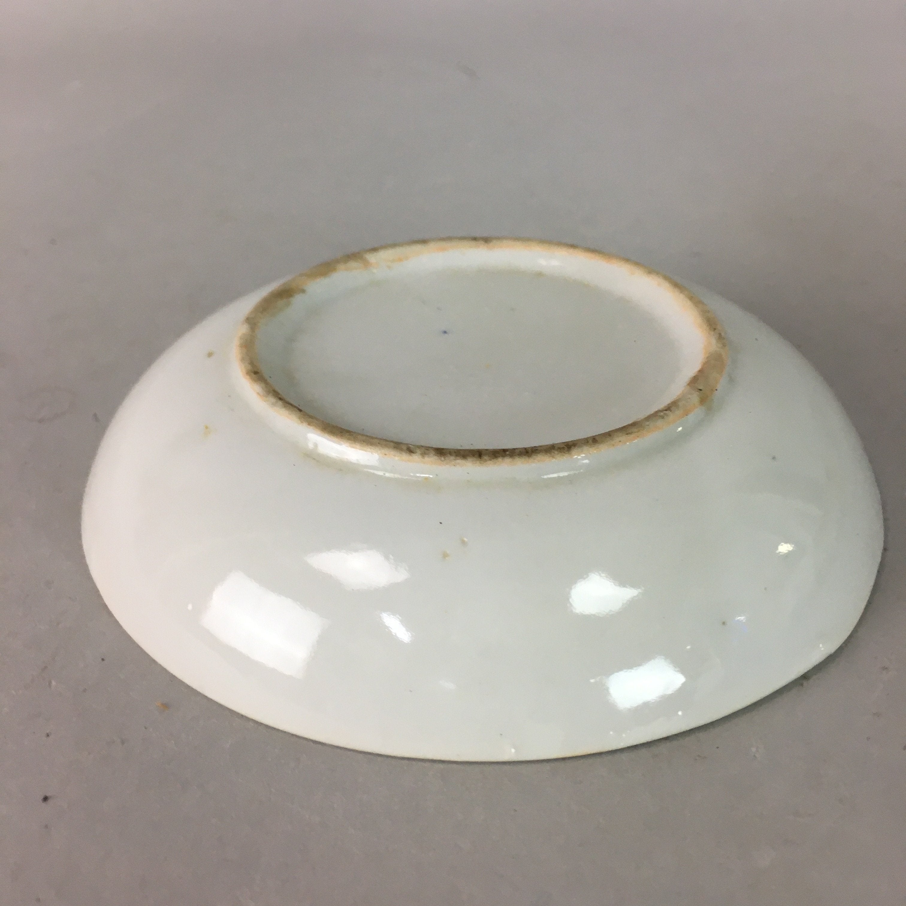 Japanese Porcelain Small Plate Vtg Kozara Floral Petal Green White PP110