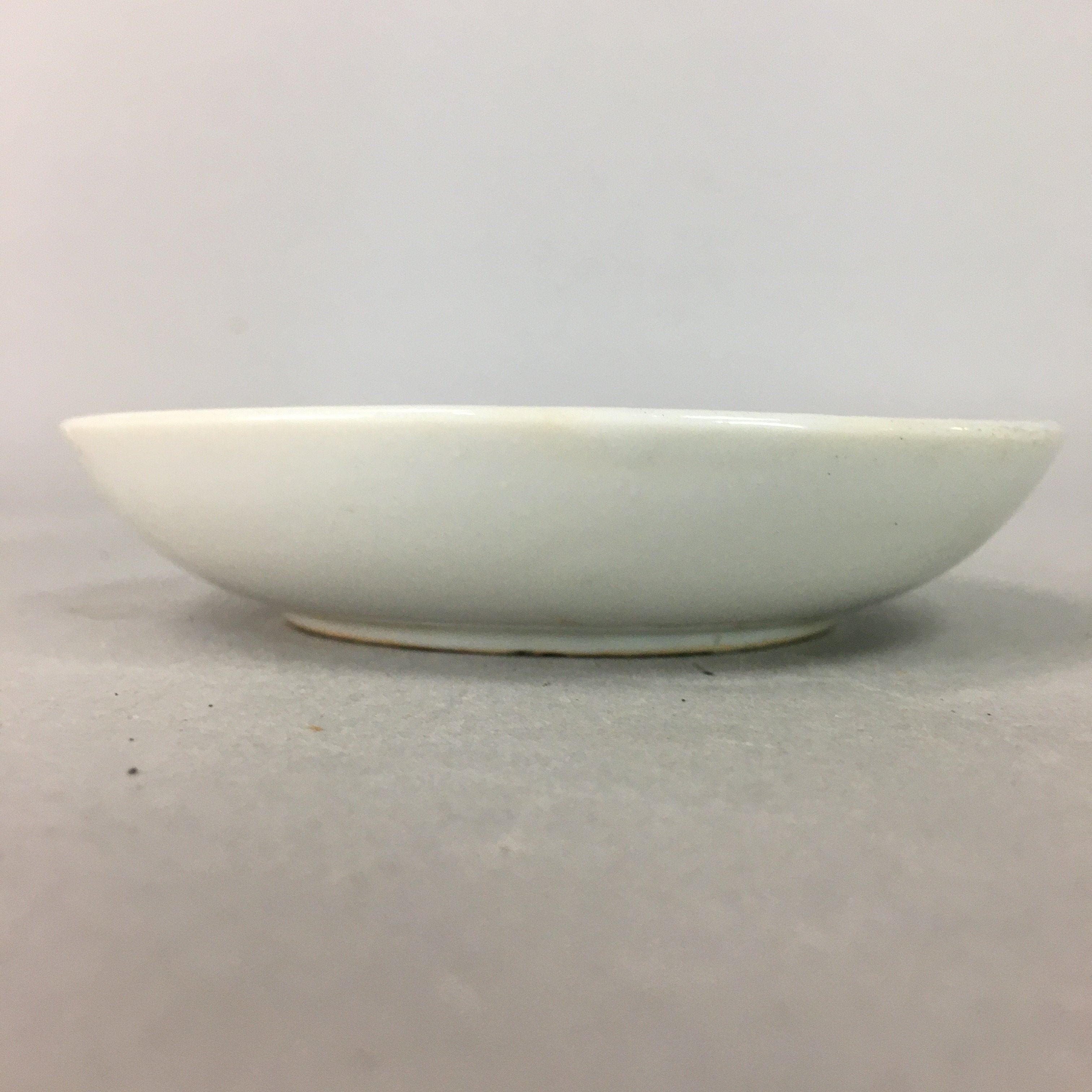 Japanese Porcelain Small Plate Vtg Kozara Floral Petal Green White PP110