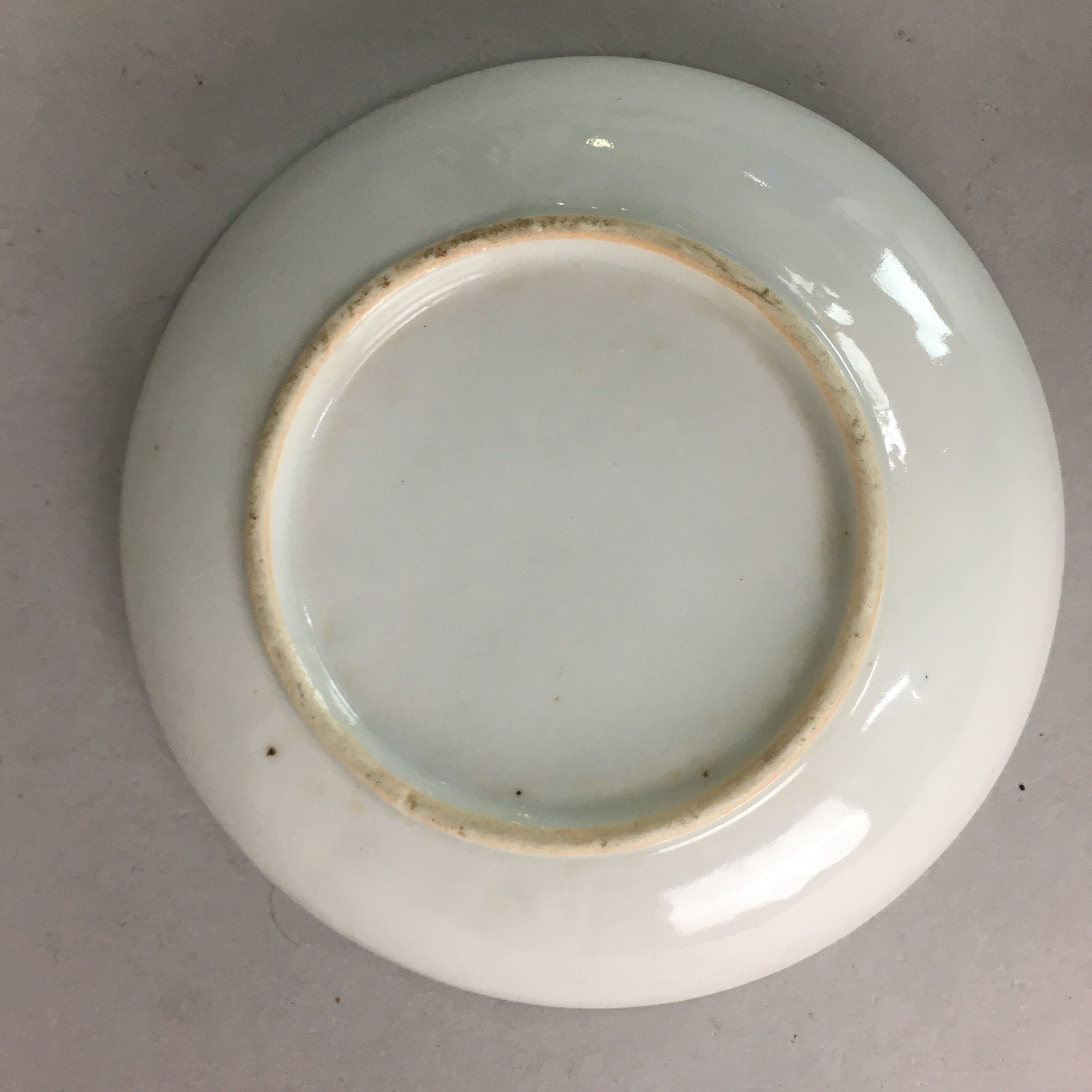 Japanese Porcelain Small Plate Vtg Kozara Floral Petal Green White PP111