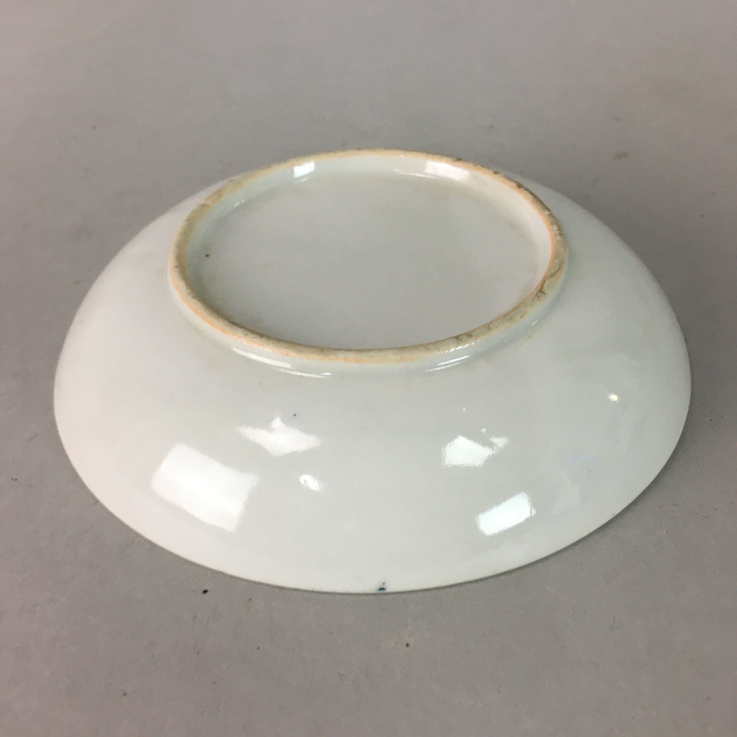 Japanese Porcelain Small Plate Vtg Kozara Floral Petal Green White PP111