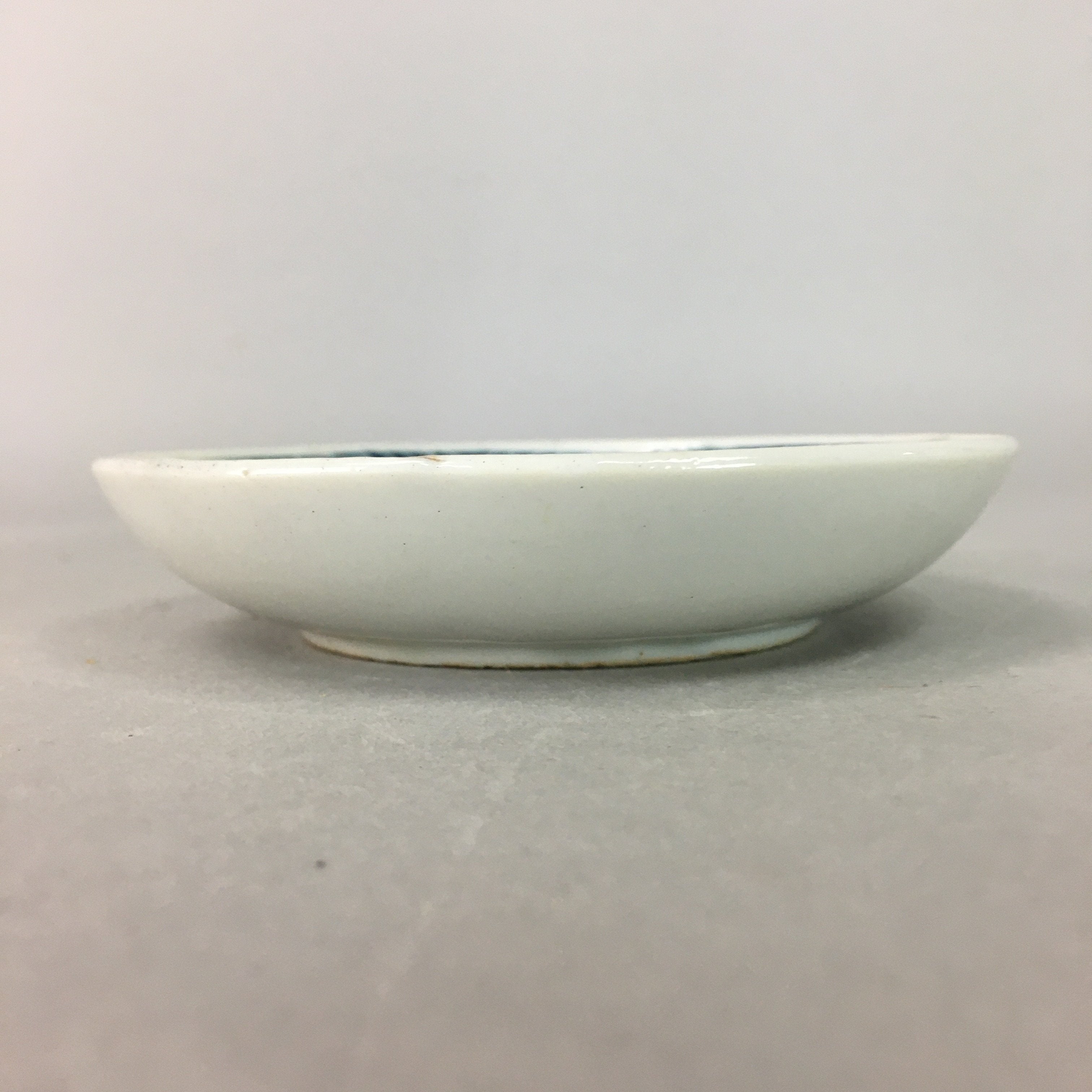 Japanese Porcelain Small Plate Vtg Kozara Floral Petal Green White PP111