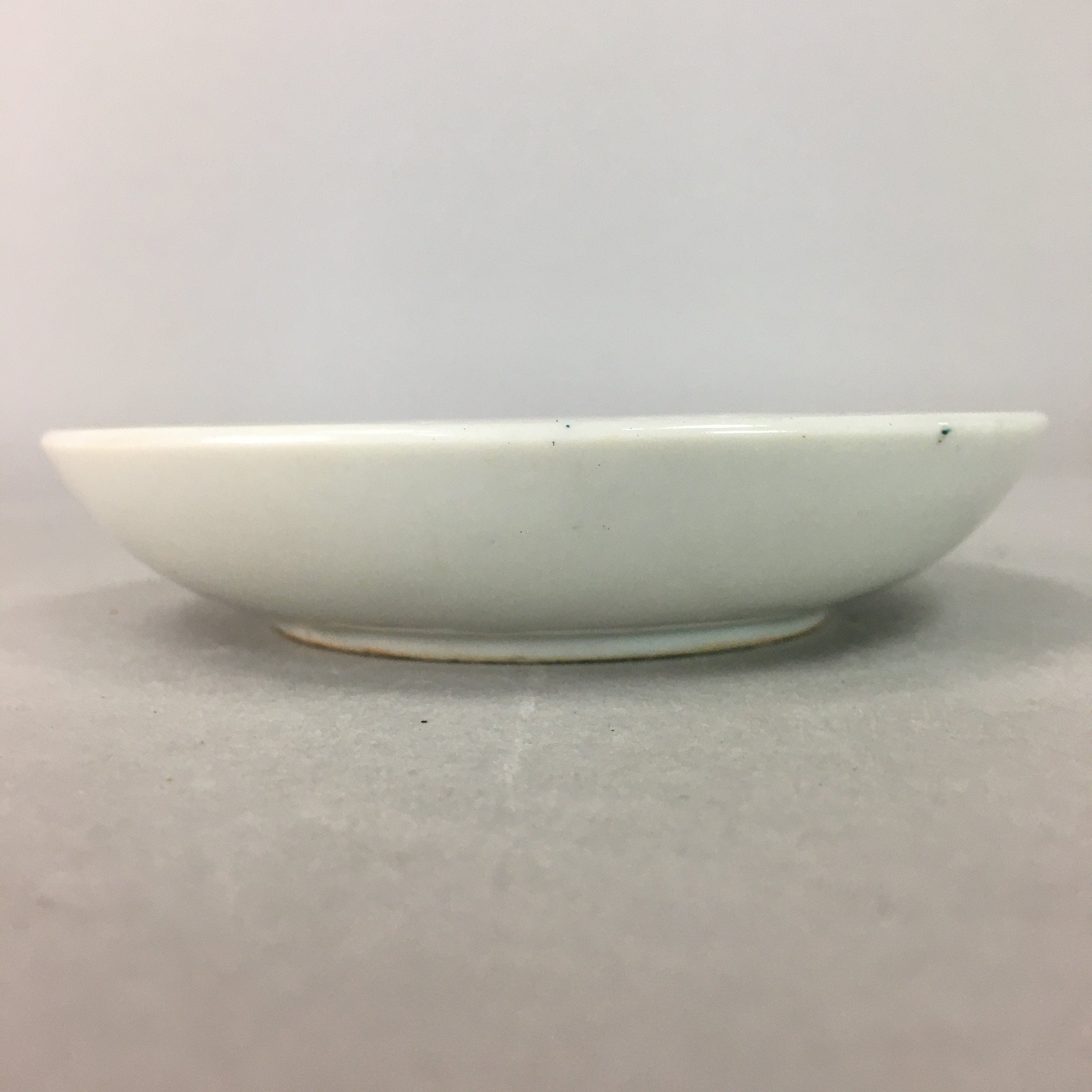 Japanese Porcelain Small Plate Vtg Kozara Floral Petal Green White PP111