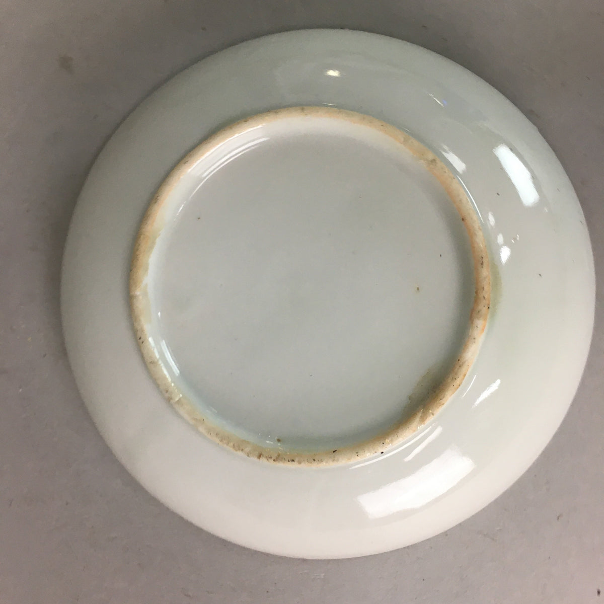 Japanese Porcelain Small Plate Vtg Kozara Floral Petal Green White PP112