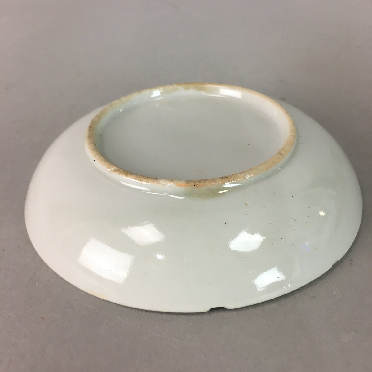 Japanese Porcelain Small Plate Vtg Kozara Floral Petal Green White PP112
