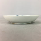 Japanese Porcelain Small Plate Vtg Kozara Floral Petal Green White PP112