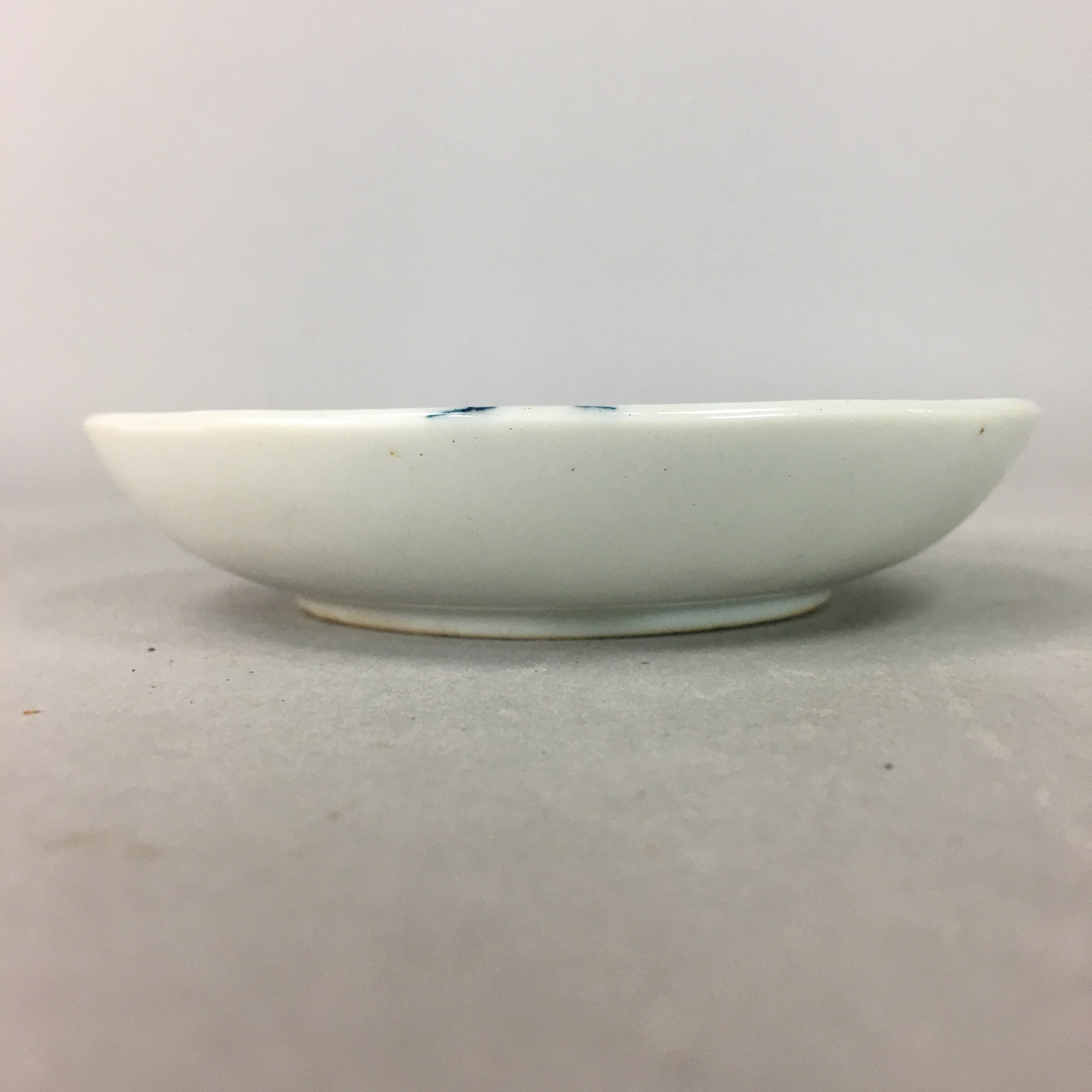 Japanese Porcelain Small Plate Vtg Kozara Floral Petal Green White PP112