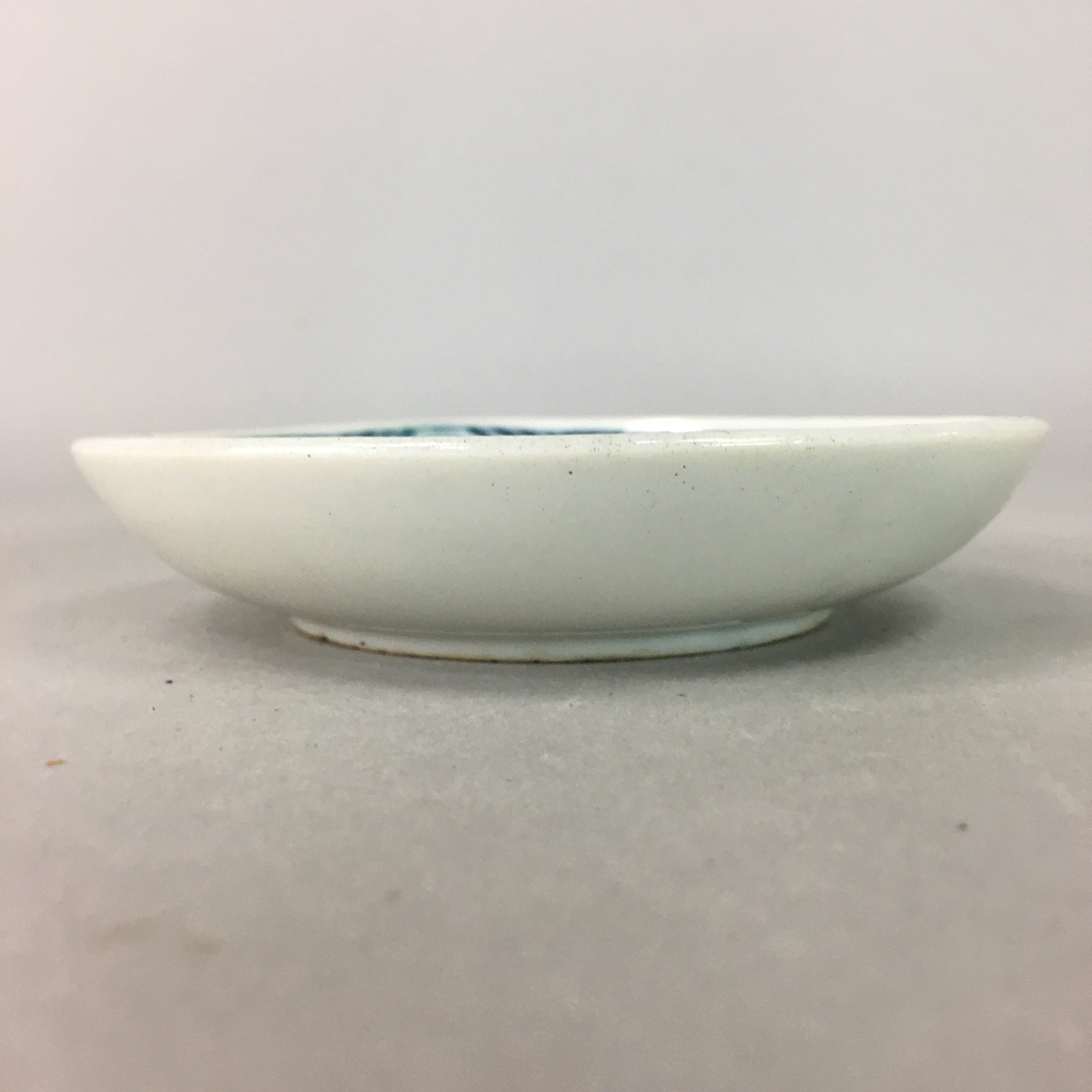 Japanese Porcelain Small Plate Vtg Kozara Floral Petal Green White PP112