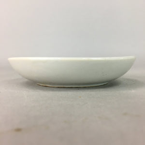 Japanese Porcelain Small Plate Vtg Kozara Floral Petal Green White PP114