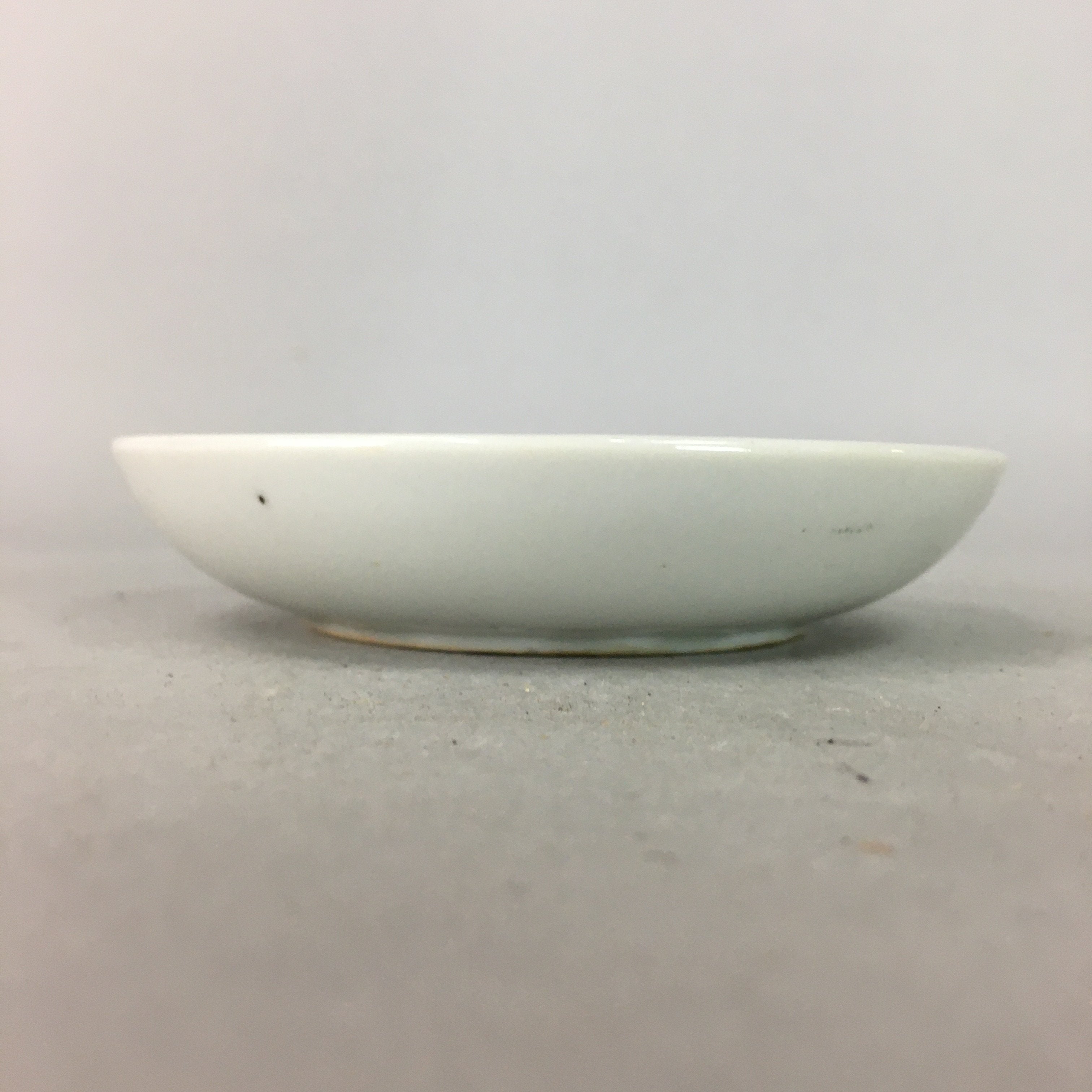 Japanese Porcelain Small Plate Vtg Kozara Floral Petal Green White PP115