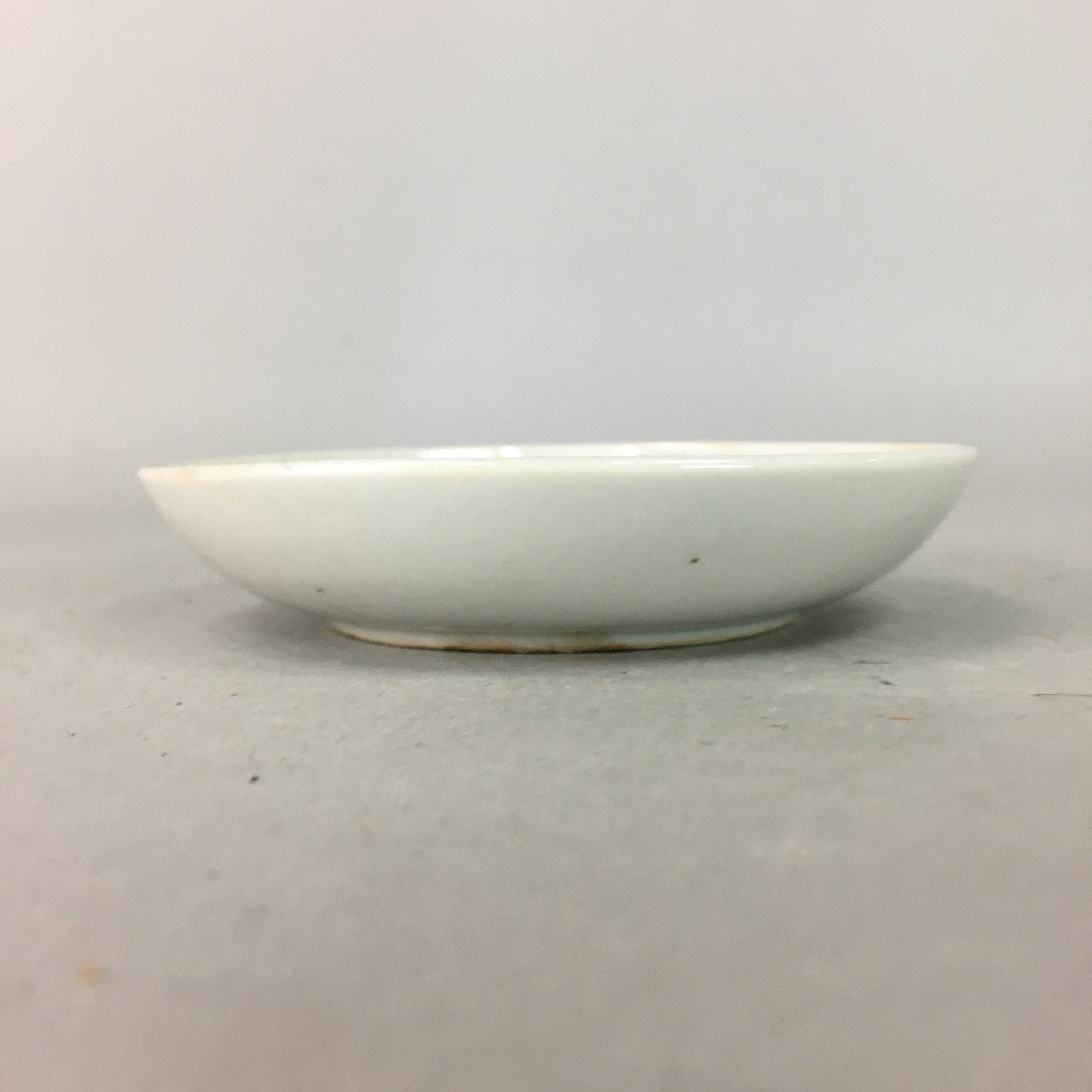 Japanese Porcelain Small Plate Vtg Kozara Floral Petal Green White PP115