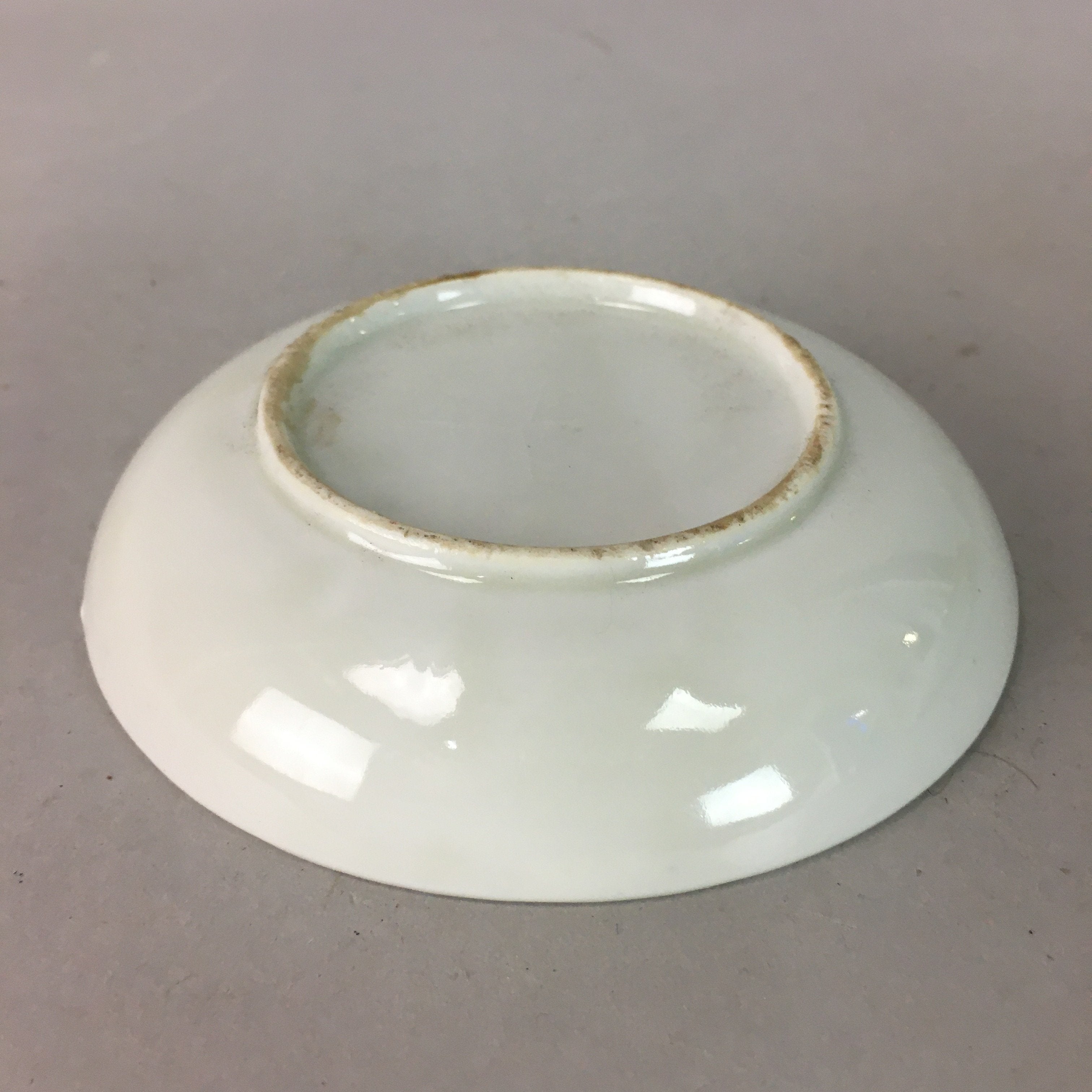 Japanese Porcelain Small Plate Vtg Kozara Floral Petal Green White PP116