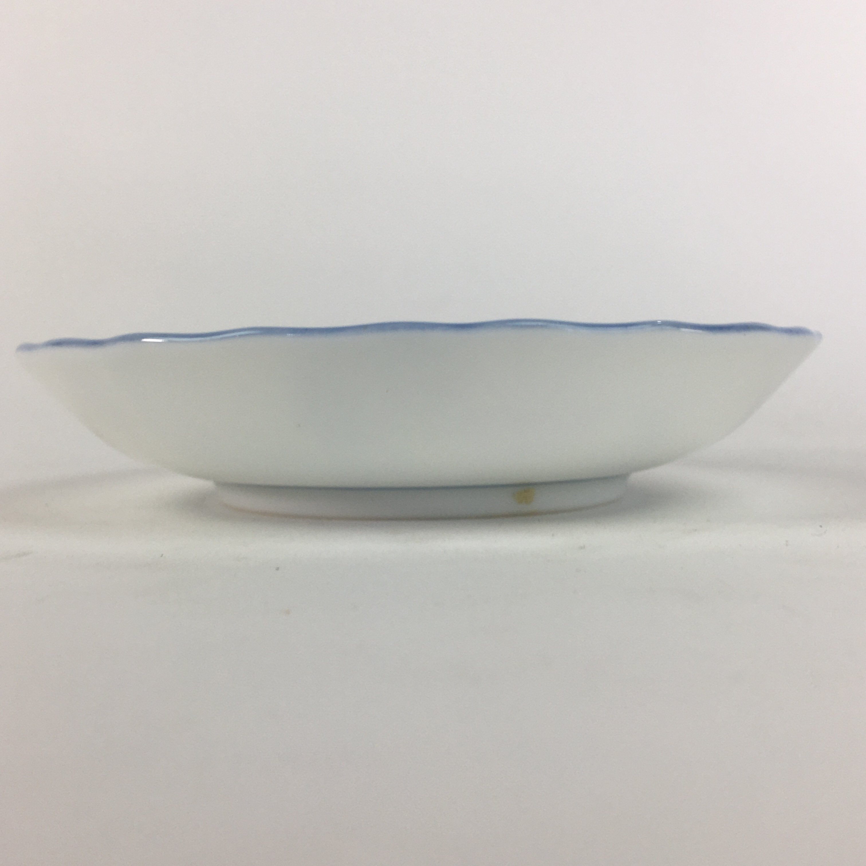 Japanese Porcelain Small Plate Vtg Kozara Light Blue White Sometsuke Flower QT11