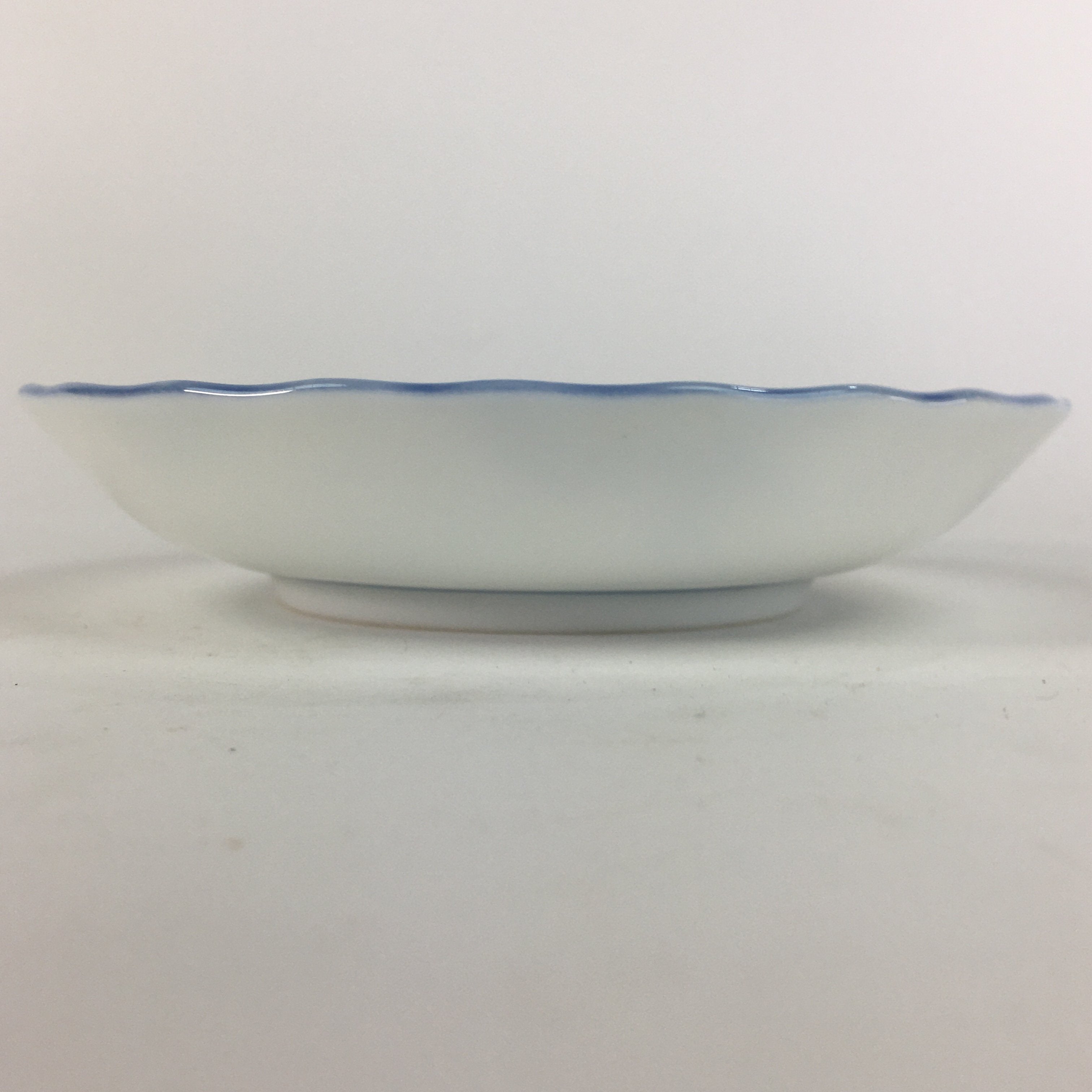 Japanese Porcelain Small Plate Vtg Kozara Light Blue White Sometsuke Flower QT11