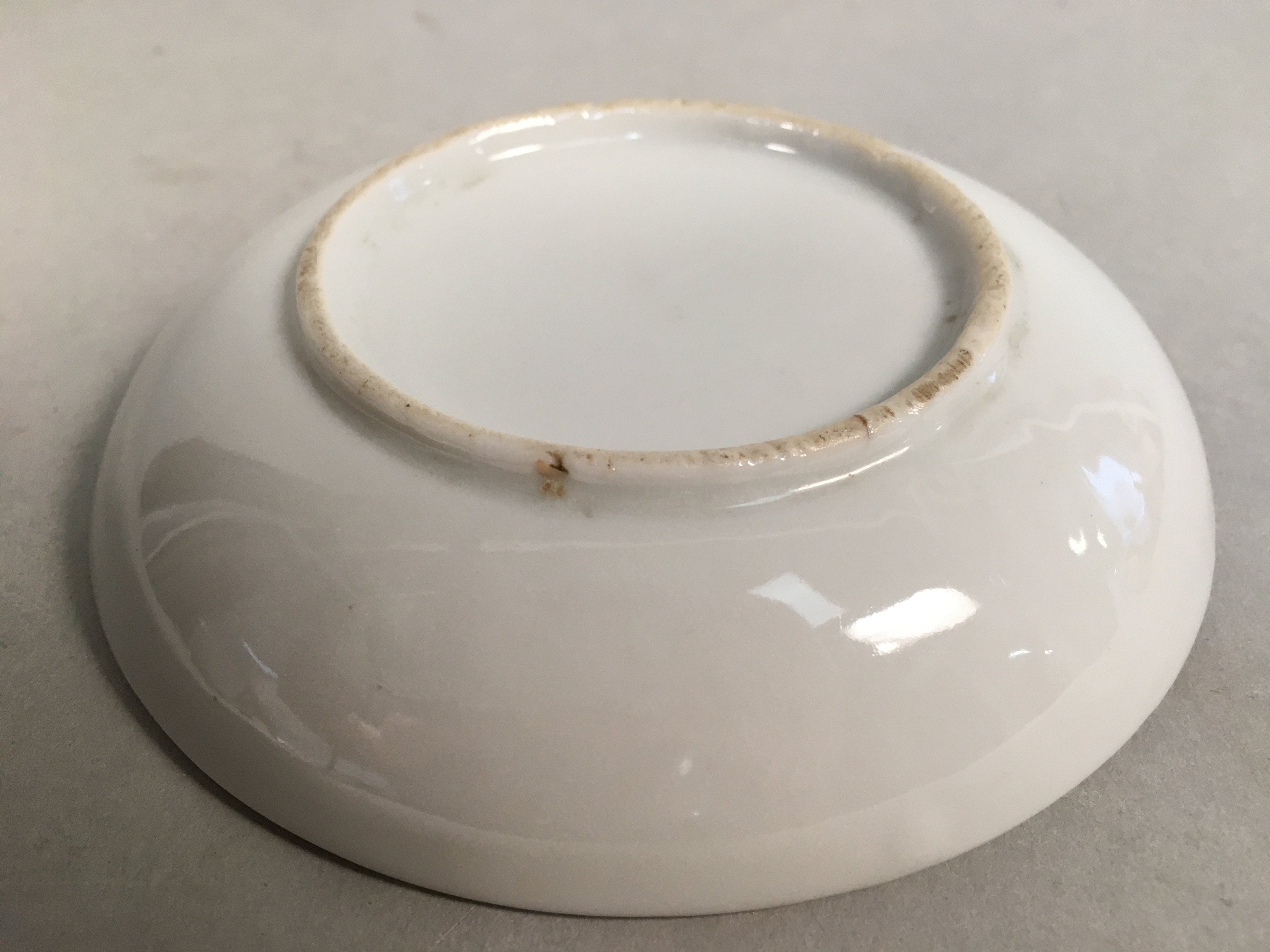 Japanese Porcelain Small Plate Vtg Kozara Mt.Fuji Gold Pine Tree PP378