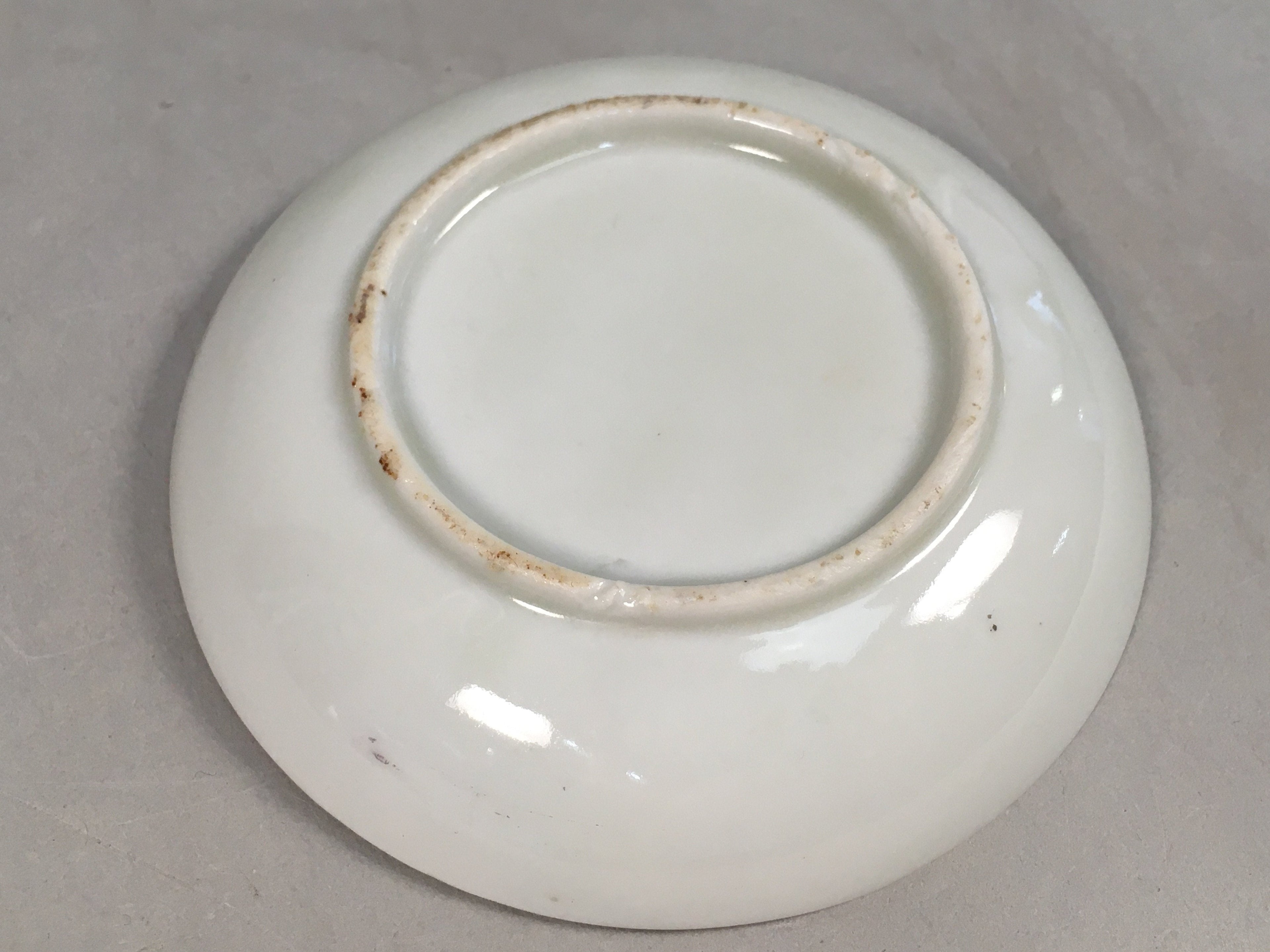 Japanese Porcelain Small Plate Vtg Kozara Mt.Fuji Gold Pine Tree PP381