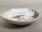 Japanese Porcelain Small Plate Vtg Kozara Mt.Fuji Gold Pine Tree PP382