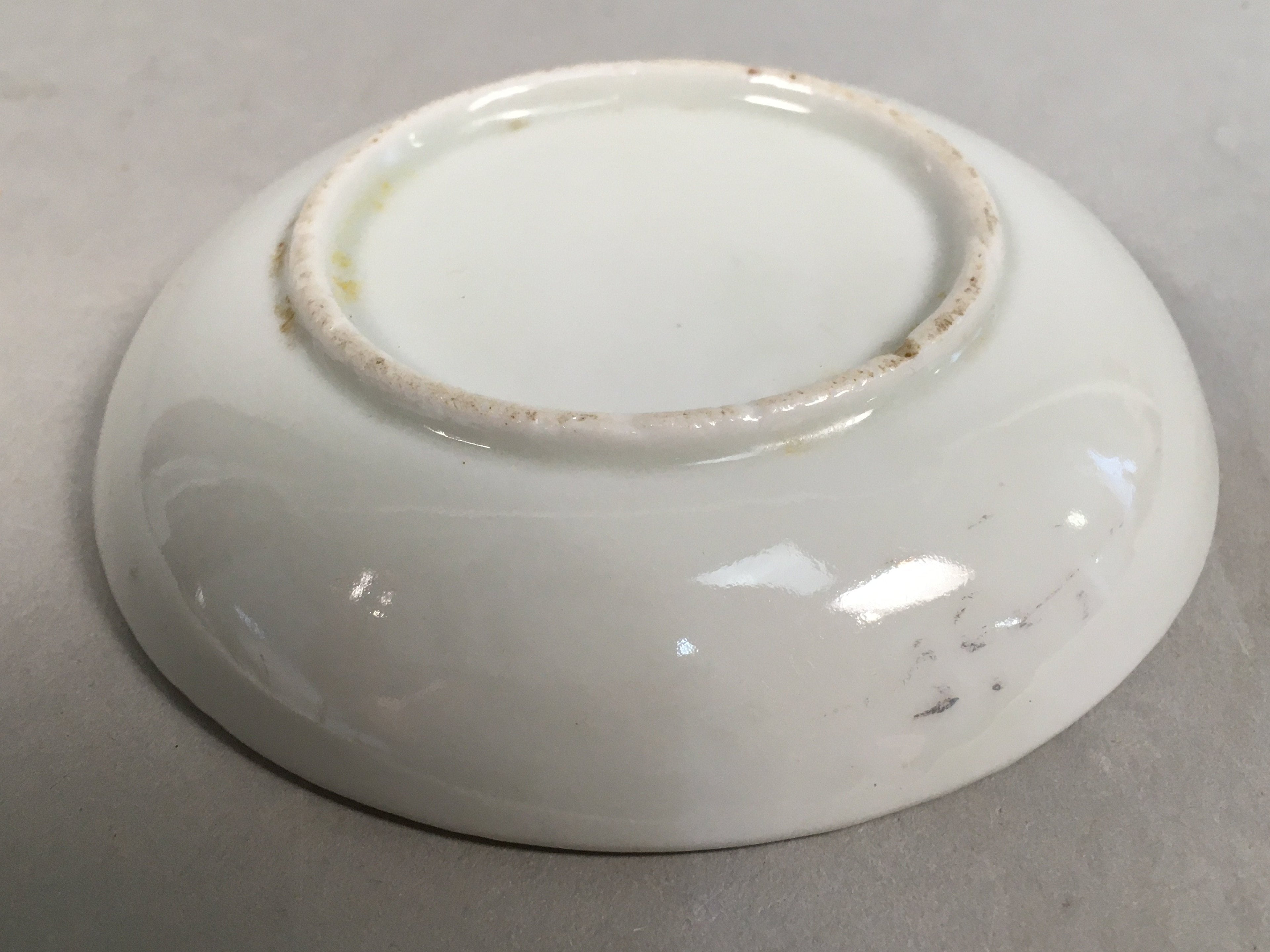 Japanese Porcelain Small Plate Vtg Kozara Mt.Fuji Gold Pine Tree PP383