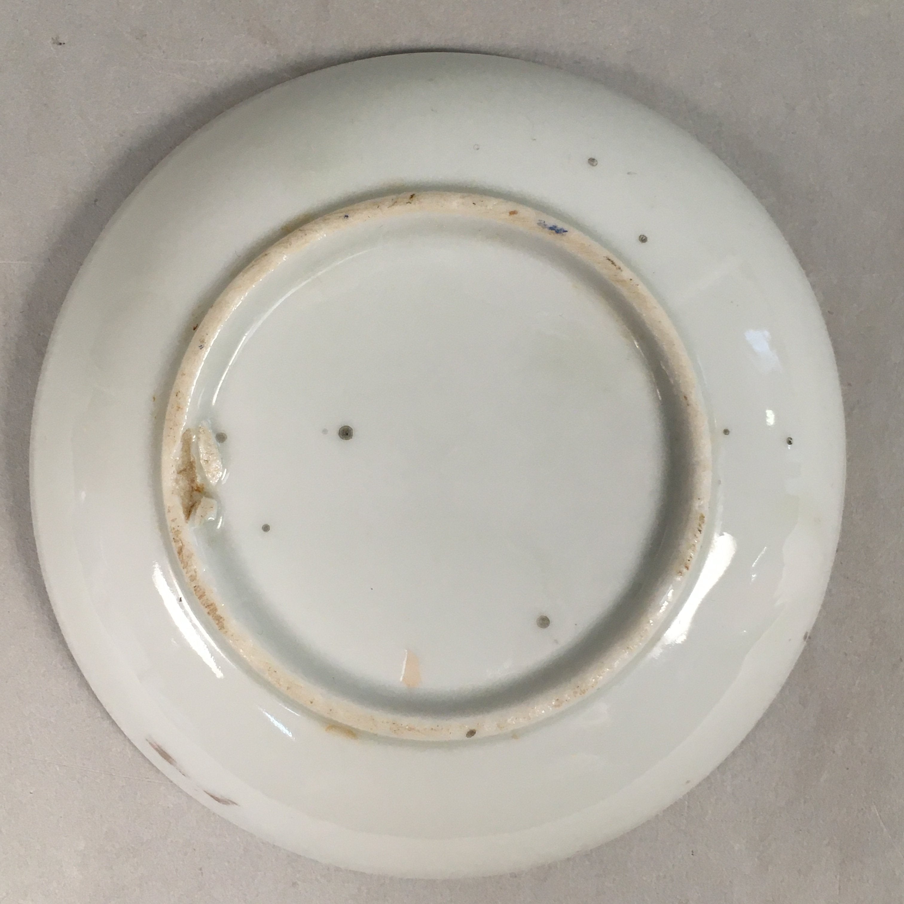 Japanese Porcelain Small Plate Vtg Kozara Mt.Fuji Gold Pine Tree PP384
