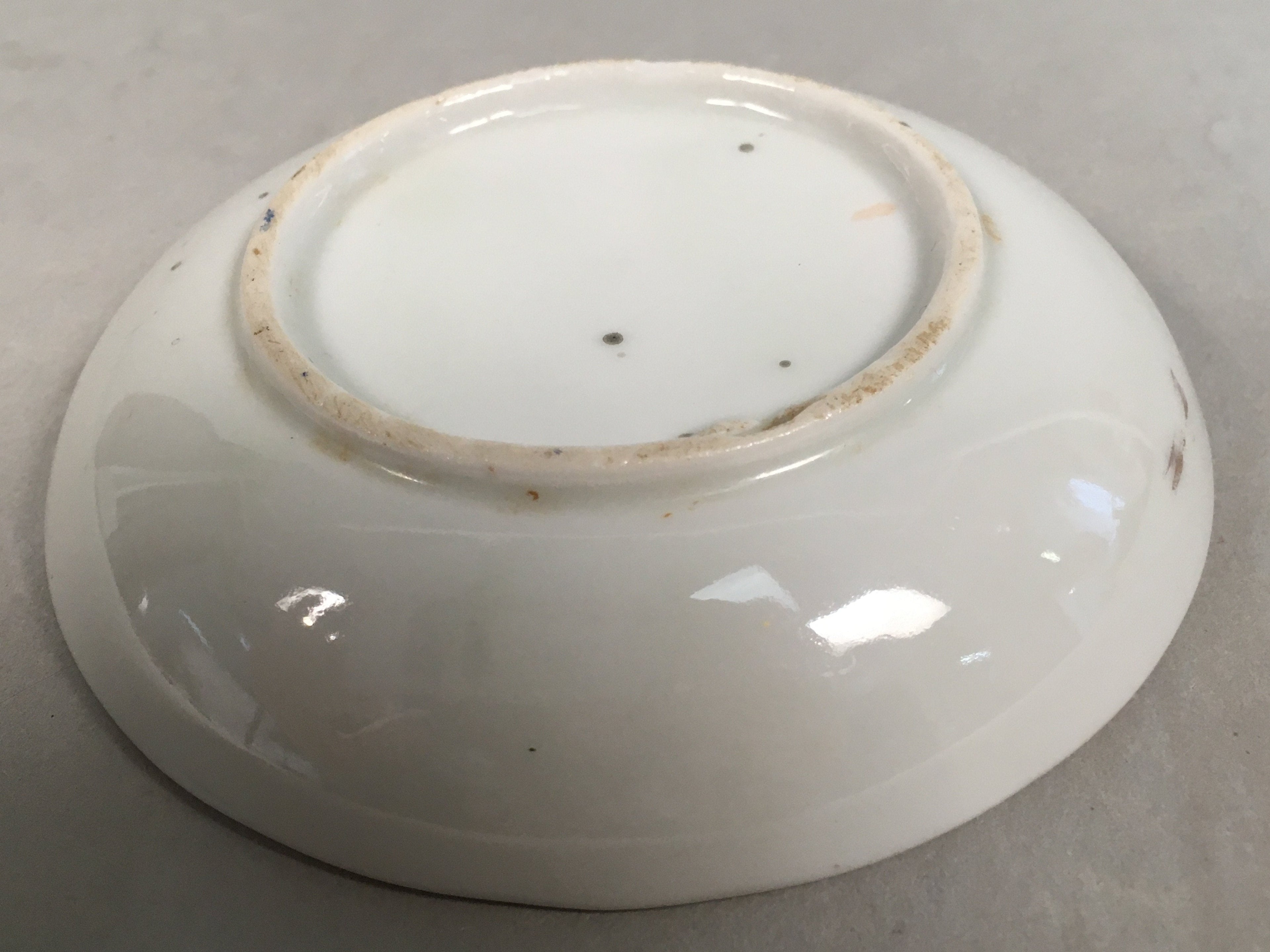 Japanese Porcelain Small Plate Vtg Kozara Mt.Fuji Gold Pine Tree PP384