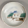 Japanese Porcelain Small Plate Vtg Kozara Mt.Fuji Gold Pine Tree PP384