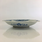 Japanese Porcelain Small Plate Vtg Landscape Of Mountain Village White Blue PY60