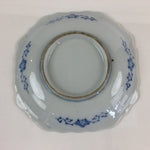 Japanese Porcelain Small Plate Vtg Landscape Of Mountain Village White Blue PY60