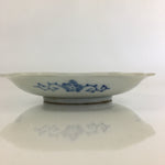 Japanese Porcelain Small Plate Vtg Landscape Of Mountain Village White Blue PY60
