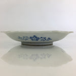 Japanese Porcelain Small Plate Vtg Landscape Of Mountain Village White Blue PY61