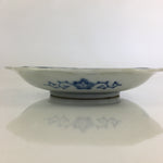 Japanese Porcelain Small Plate Vtg Landscape Of Mountain Village White Blue PY61