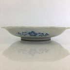 Japanese Porcelain Small Plate Vtg Landscape Of Mountain Village White Blue PY61