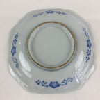 Japanese Porcelain Small Plate Vtg Landscape Of Mountain Village White Blue PY61
