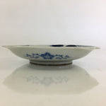 Japanese Porcelain Small Plate Vtg Landscape Of Mountain Village White Blue PY62