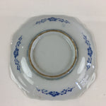 Japanese Porcelain Small Plate Vtg Landscape Of Mountain Village White Blue PY62